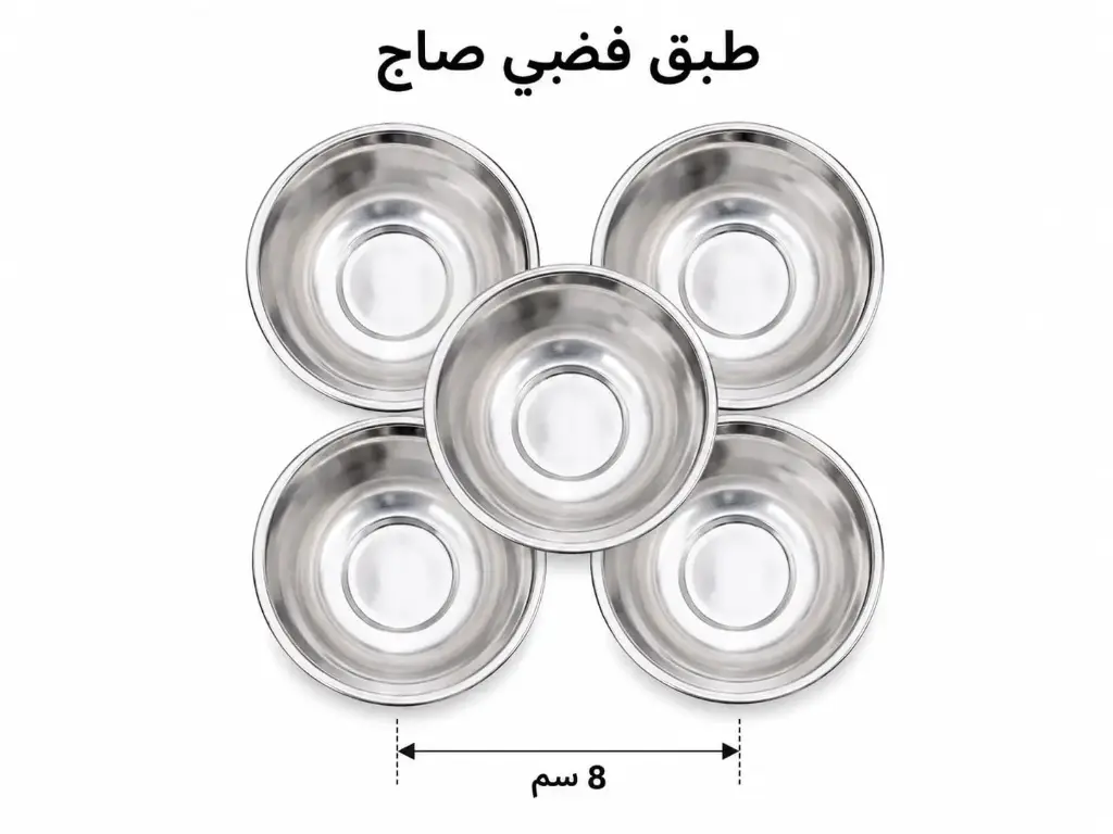 طبق مبخرة فضي صاج 8 سم 