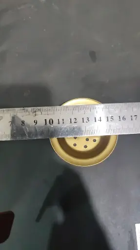 طبق مبخرة دهبي صاج 6 سم مخرم