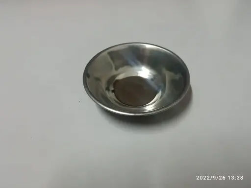 طبق مبخرة فضي  استانلس 8 سم