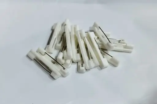 دبوس نيم تاج بلاستيك ابيض 1000 قطعة